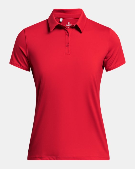 Women's UA Tee To Green Polo, Red, pdpMainDesktop image number 2